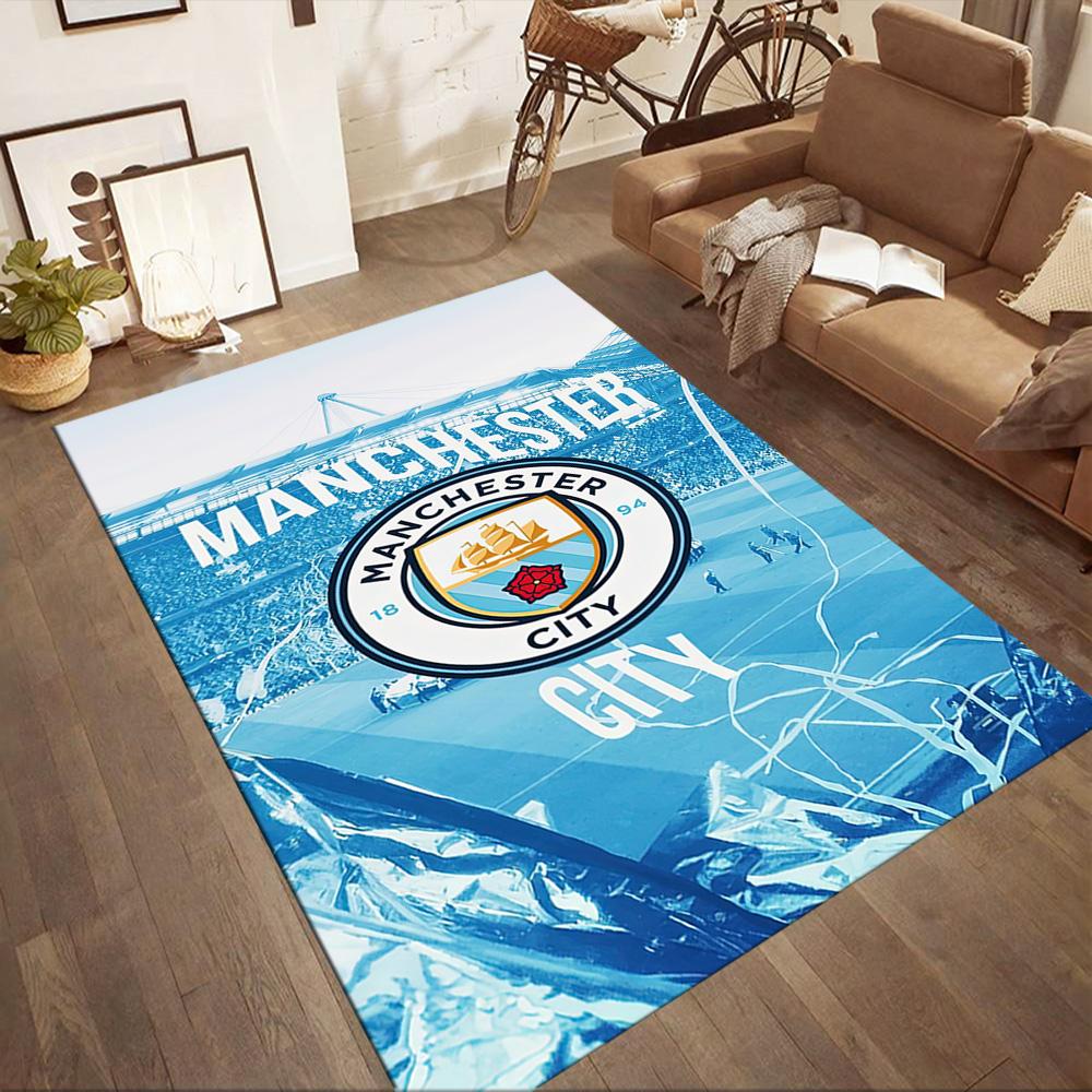 Квадратные ковры Love Manchester City Fc — отличный выбор для гостиных, спален, домашнего декора и в качестве подарков.