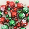 Christmas Ornament Set 40 pcs Red and Green Plastic