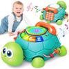 MAVEKID Multifunctional Crawling Turtle Baby Educational Toy for Year Features Sound and Fingertip Auditory Color Animal Musical Baby Baby Boys and