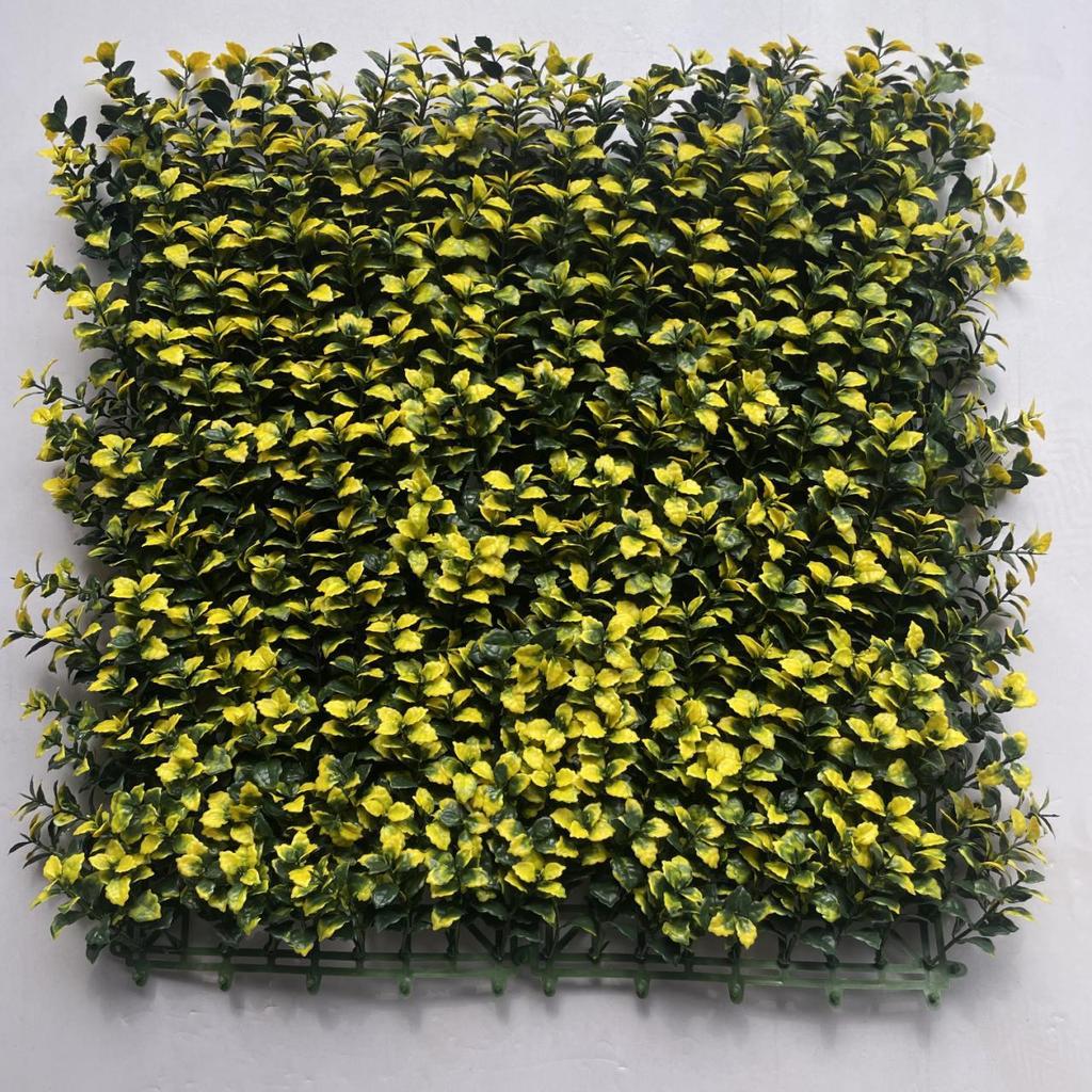 50×50cm Artificial Green Plant Wall - Plastic Vertical Garden, Fake Flower Wall, Synthetic Turf Background