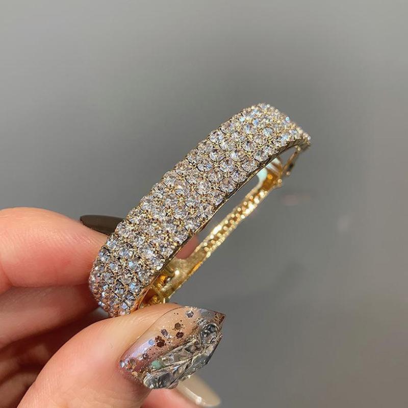 Изысканные заколки для волос со стразами для женщин, модные аксессуары для волос, заколки для волос для хвостика со стразами, головной убор, заколки для волос