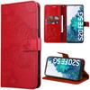 Case - BOOLING - for Samsung Galaxy S20 FE - Red PU Leather - Butterfly Pattern - Magnetic Closure