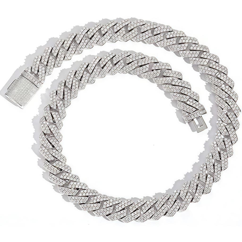 14 мм Iced Out кубинская цепочка с бриллиантами, ожерелье, блестящее 5A + кубический цирконий, толстая кубинская цепочка-колье, роскошные ювелирные изделия в стиле хип-хоп для мужчин и женщин