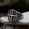 Новый магазин 316L нержавеющая сталь викинг крест компас рунический пират мужское кольцо морская мода ювелирные изделия