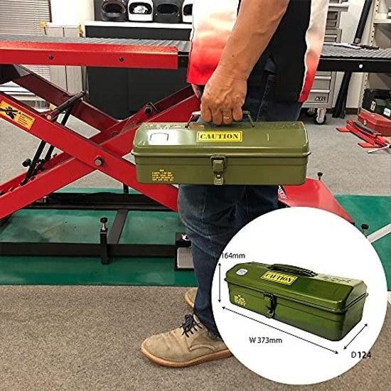 Yamashiro Original Steel Tool Box Mountain Shape Camping Interior Garage Khaki YK-032KH