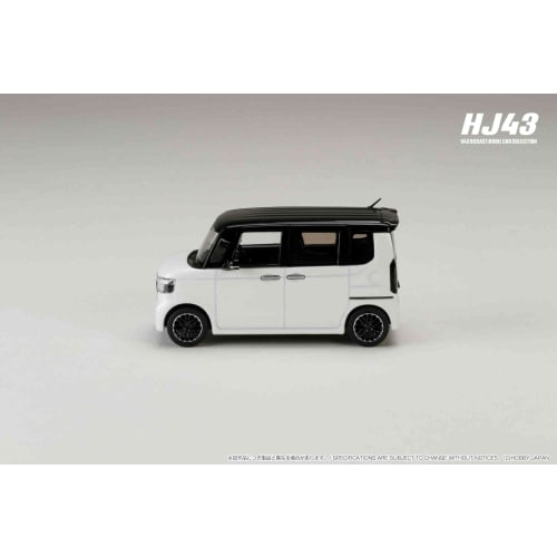 HJ43 1/43 Scale Honda N-BOX CUSTOM Platinum White Pearl & Black Finished Product