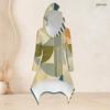 Women Plus Size Two Piece Set Hooded Long Sleeve Geometric Printed High Low Top Fitted Pants