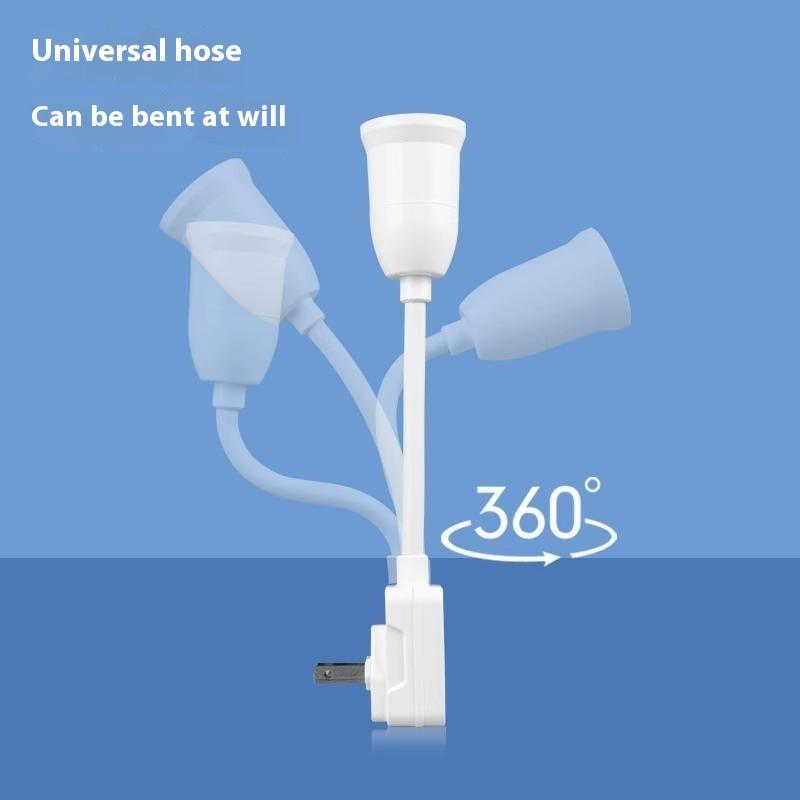 1 шт. Вилка США в патрон для лампы E27, переходник, светодиодная лампа, настенный гибкий держатель для лампы, конвертер с выключателем, гнездо для светодиодной лампы-головки