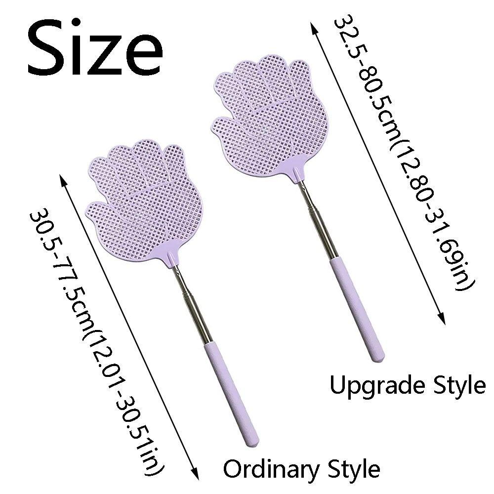 5Pcs Retractable Palm Shaped Fly Swatter Durable Extendable Bug Swatter  Kitchen Use
