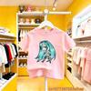 Summer Trend Hatsune Miku Collaboration Pure Cotton Short Sleeve Loose Fit Printed Casual Tee Soft Skin Friendly for Boys Girls