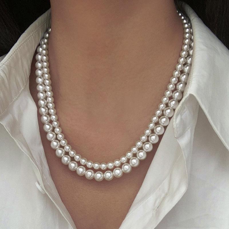 Shi Jia 2025 Женское роскошное многослойное колье-чокер из микро-жемчуга