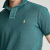 Polo Ralph Lauren однотонная повседневная рубашка поло с коротким рукавом с вышивкой Pony, мужская зеленая 710670136-045