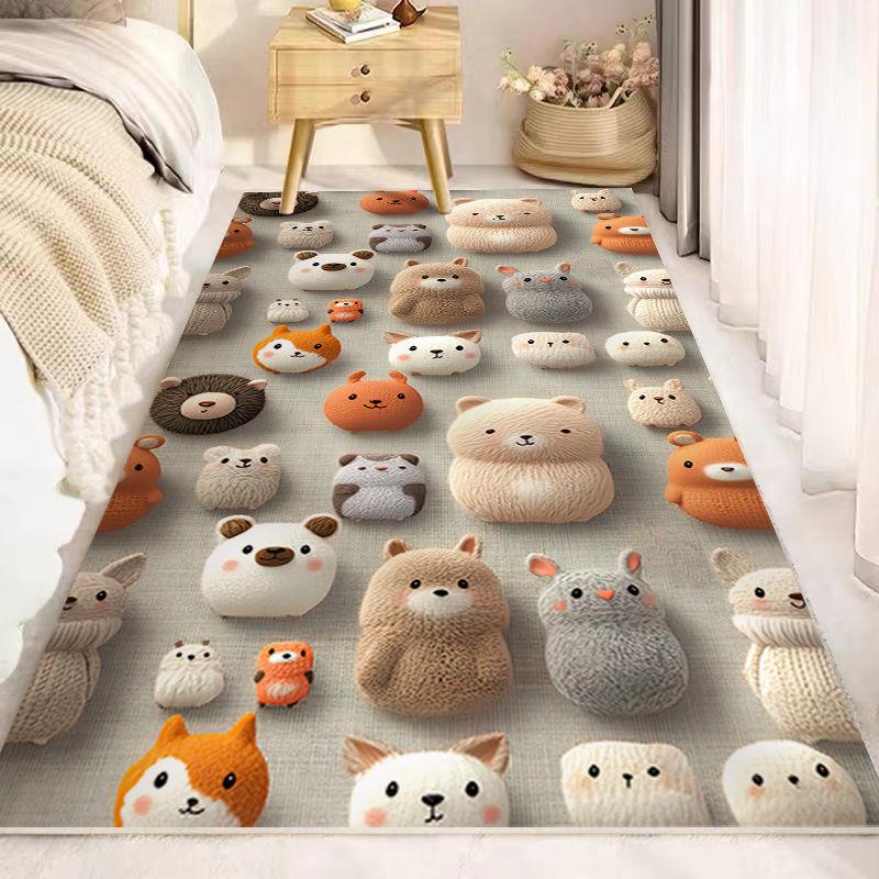 Bedside Carpet Cute Bedroom Stain Resistant Drifting Window Living Room Sofa Room Floor Mat Thickened Home Floor Mat