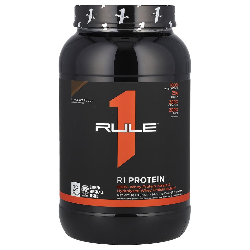 Rule One Proteins R1 Protein Powder Drink Mix, Fudge Chocolate, 1.98 Lb (896 G)