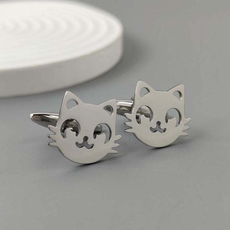 Cat Brooch Cufflinks Cute Exquisite Korean Design High-end Light Luxury Clothing Accessories