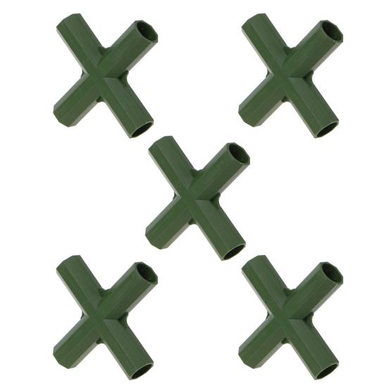 5Pcs Plastic 16mm 3/4/5 Ways Hose Connector DIY Assemble Rack Tube Joint Adaptor