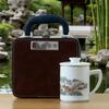 Office ceramic tea separation suet jade filter with lid cup souvenir business gift