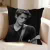 Guitarplaying Rock Singer JJohn MMayer  Square DoubleSided printed Pillow Case Bedroom Bedside Pillow Sofa Cushion Cover