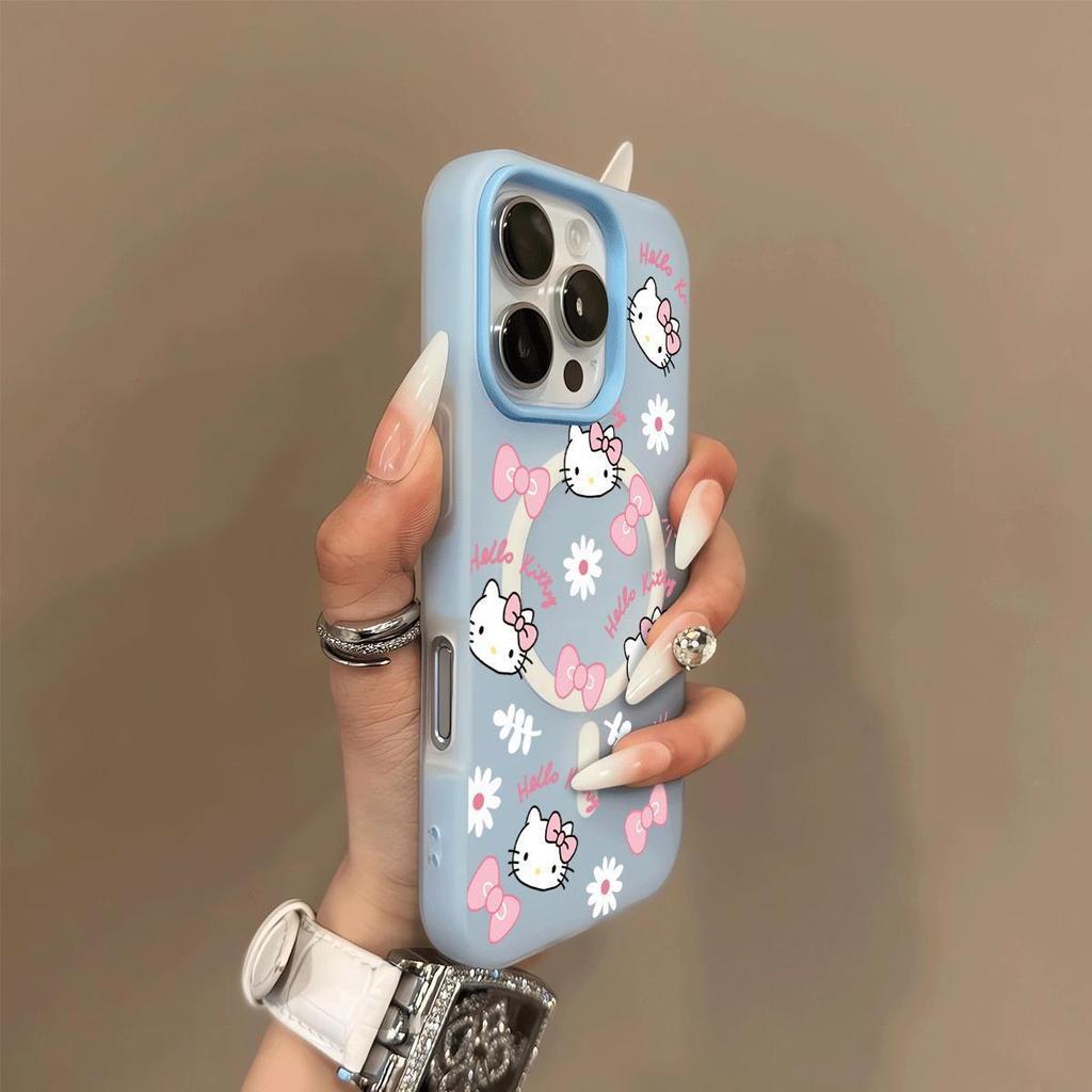 Мультяшный Бантик КТ Кошка Чехол для iPhone 17pro Max до 15Pro
