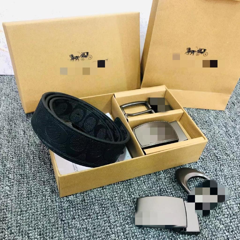 Классический мужской двусторонний кожаный ремень - Универсальный деловой и повседневный стиль