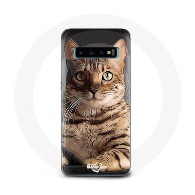 Coque Pour Samsung Galaxy S10 Bengal Race De Chats