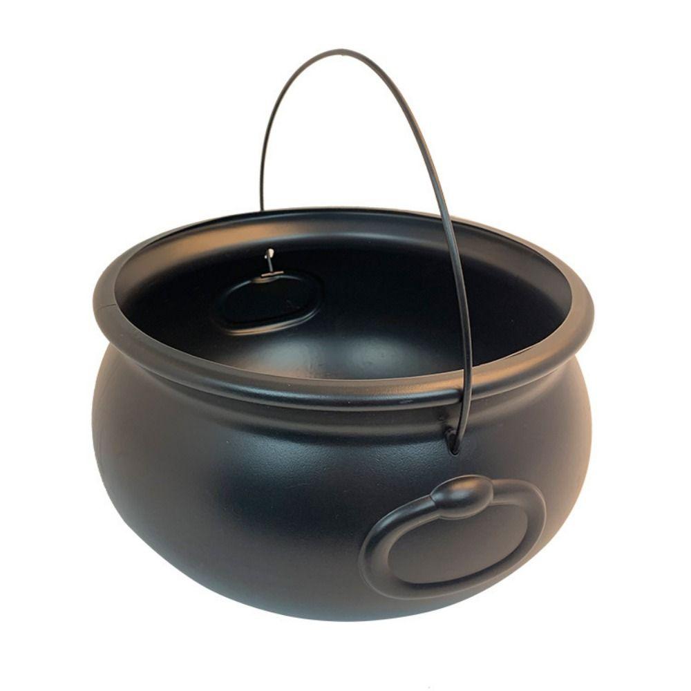 Plastic Halloween Cauldron 32cm Treat Container Witch Cauldron Bucket Trick or Treat