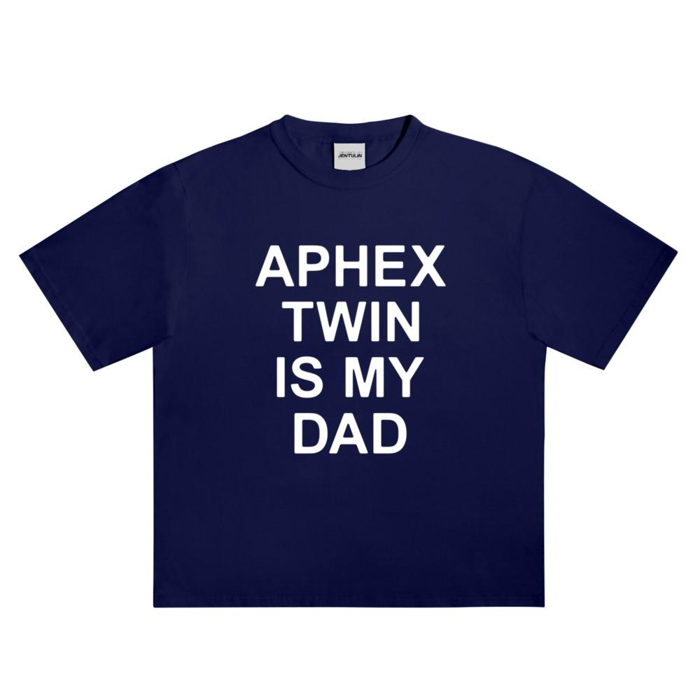 Панк Футболка с принтом Aphex Twin Оверсайз Мужская Хип-Хоп Уличная одежда Харадзюку Одежда Готика Буквы Короткий рукав Топы Хлопковые футболки Y2k