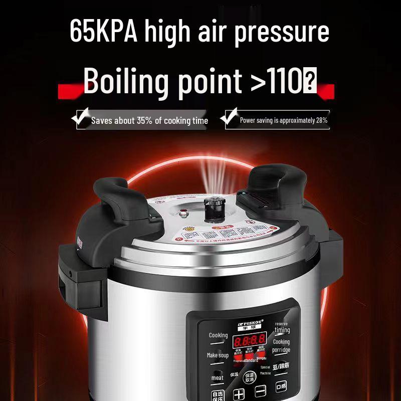 Commercial Electric Pressure Cooker with Double Inner Pot - Capacity Options: 17L, 25L, 33L, 55L, 65L