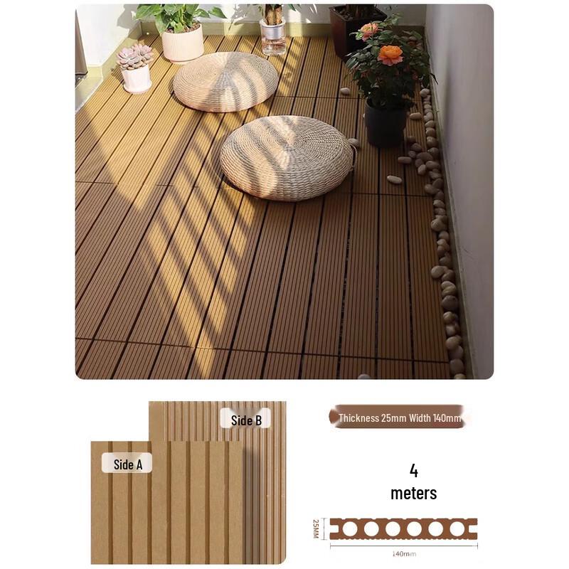 Zhongyuan Outdoor WPC Decking Board - Teak Color