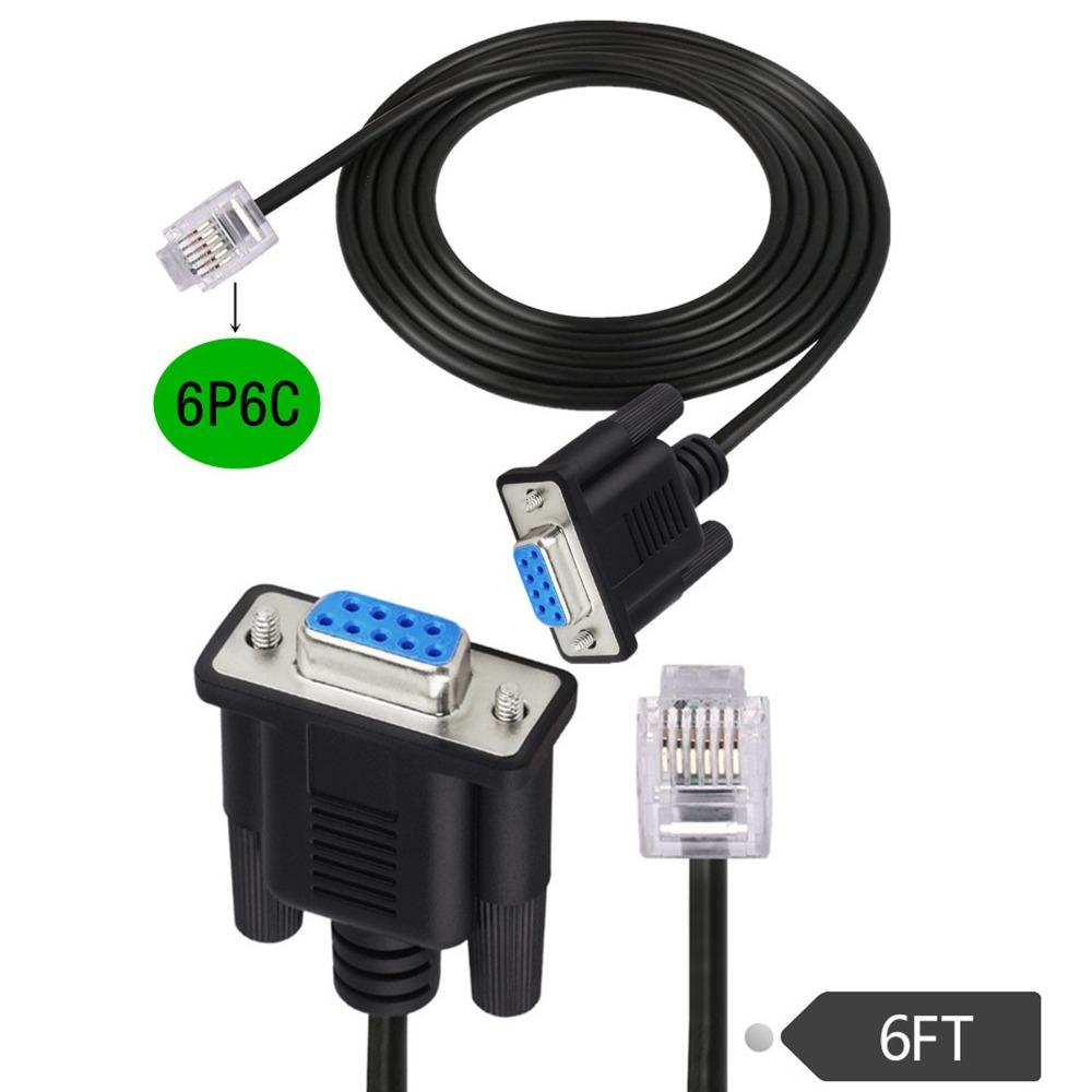 Plug and Play RS232 DB9Pin Female to RJ11 RJ12 for Leadshine Stepper Devices Serial Communication