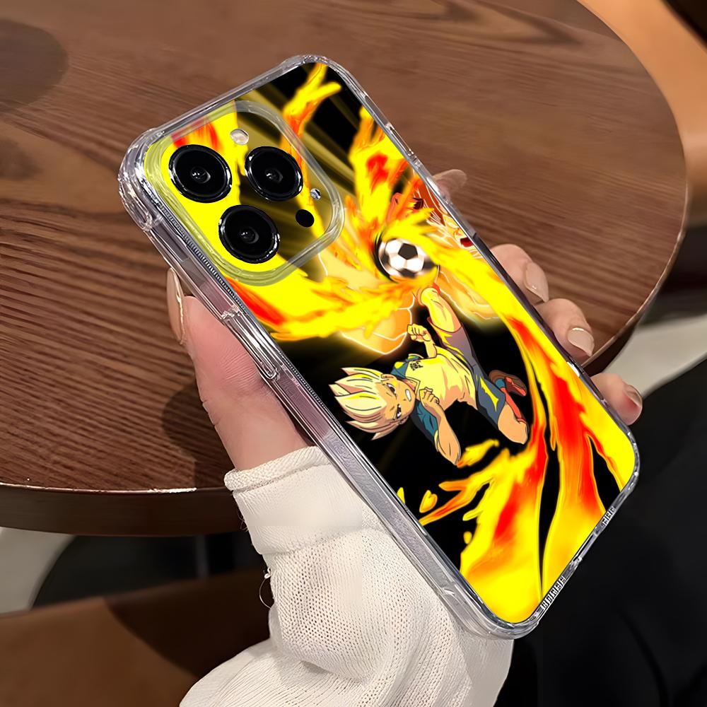 Inazuma Eleven Hot Anime Phone Case For IPhone 17 Pro Max 16 15 14 Pro Max 13 11 Xs Xr 8 7Plus Transparent Cover