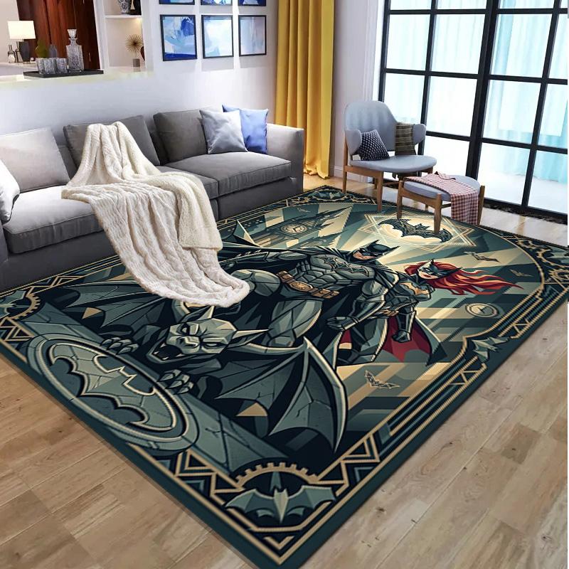 Batman Pattern Rug, Indoor/Outdoor Mat, for Picnic, Gameroom, Bedroom, Office, Living Room, Home Decor Carpet, Birthday Gift