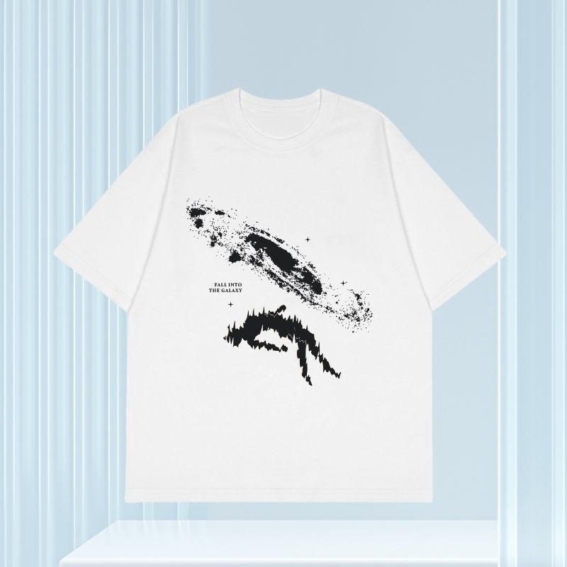 Футболка Fallen Space Abstract Design Foundation универсальная легкая роскошная мужская из чистого хлопка с короткими рукавами летняя уличная футболка