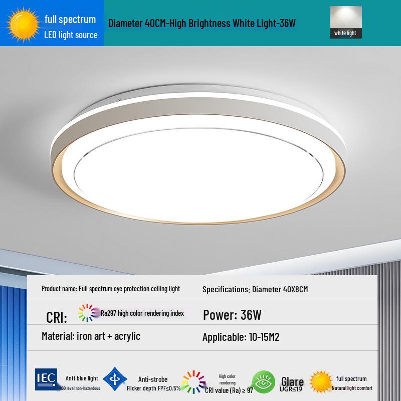 2025 Smart Eye-Protecting Ceiling Light: Elegant Round Design for Bedroom & Living Room