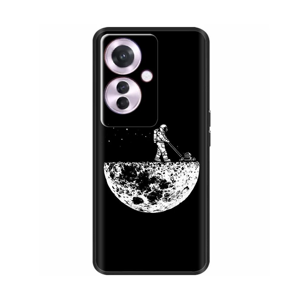 Чехол для OPPO F25 Pro 5G Черный силиконовый Мягкая задняя крышка телефона Для OPPO Reno 11F Reno11 F Чехол Для OPPO F25 Pro F25Pro 5G Чехлы