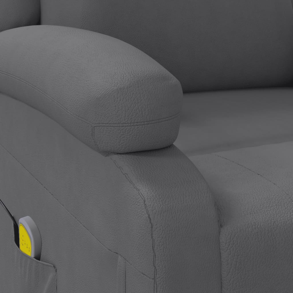 Massage Chair Anthracite Artificial Leather