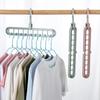 1pcs 9-Hole Wardrobe Storage Rack Multifunctional Foldable Clothes Drying Rack Storage Clothes Rack Space-saving Clothes Hanger