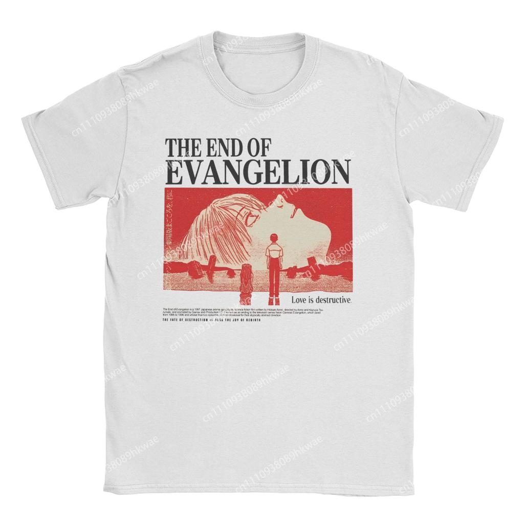 The End of EVA Unisexga T Shirt for Unisex Unisex Pure Cotton Vintage TShirts O Neck Tee Shirt Short Sleeve Tops New Arrival