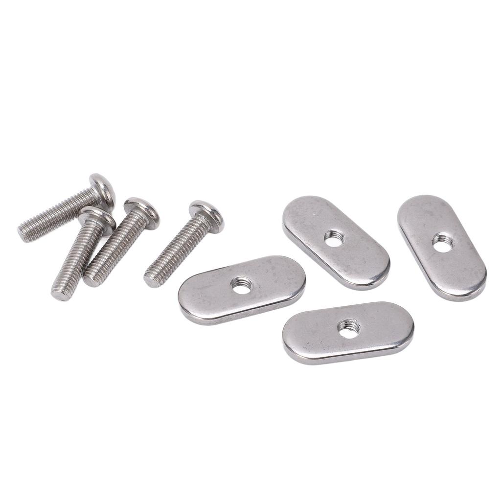 4 комплекта винтов для направляющих каяка из нержавеющей стали с резьбой M5, устойчивые к ржавчине, гайки для лодочных направляющих для каноэ