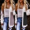 Oversized Knit Cardigan Sweater with Gradient Colors for Women - Autumn/Winter Imported Fashion