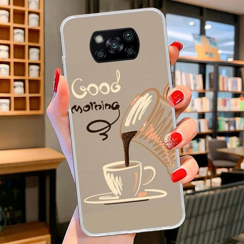 Coffee Wine Cup Cover Phone Case For Xiaomi Poco F7 Ultra X7 X6 X5 Pro M7 Redmi 15C 15 13C 13 12C 12 10C 10 9A 9C 9T 9 Shell Poc