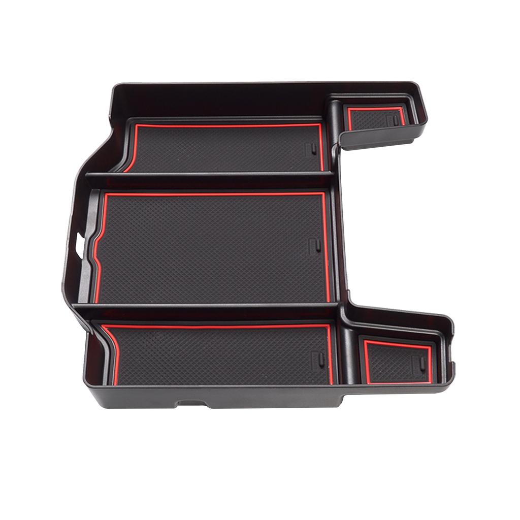 SJL4  for Dodge Ram 1500 2500 3500 2019-2026 Central Armrest Storage Box Anti-slip Tray Organizer Interior Accessories Black