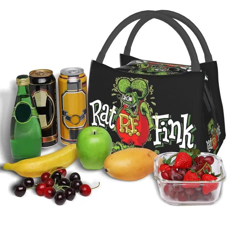Rat Fink Анимация Аниме Мультфильм Изолированные Ланч-Бумы для Женщин Герметичный Термо-Охладитель Ланч-Бокс Офис Пикник Путешествия