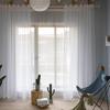 Шторы для гостиной, столовой, спальни, однотонные, бежевые, белые, тюлевые, прозрачные оконные, современные вуали, тканевые шторы из органзы