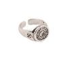 New Ring Men's Tai Chi Bagua Transport Nine-character Mantra Wide Food Punk Ring