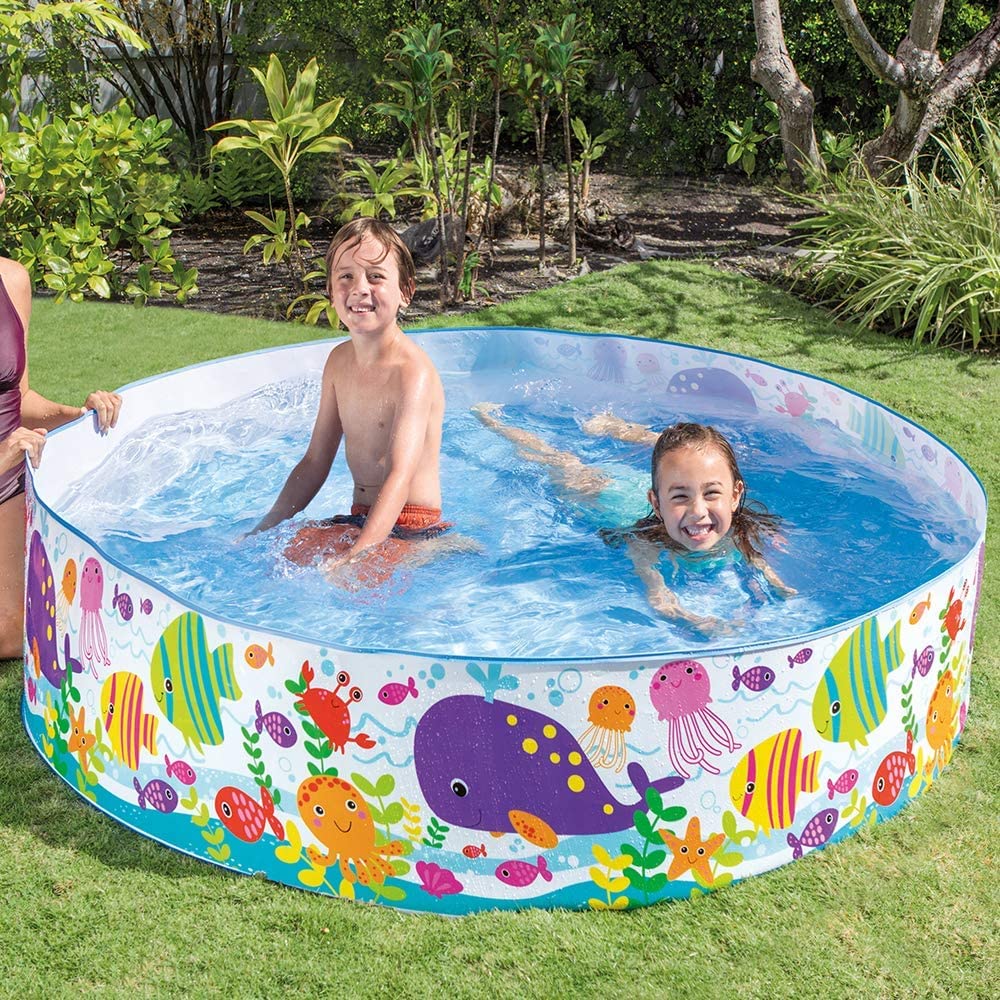 INTEX Ocean Play Snap Pool, Круглый, 183 x 38 см, 56452 [Официальный японский продукт]