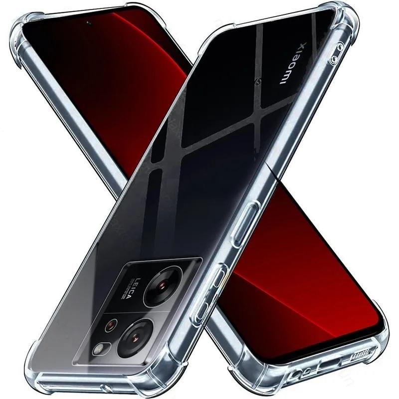 Мягкий прозрачный чехол для телефона TPU для Xiaomi 13T Pro 13 Lite 12T 12 противоударный защитный чехол с подушкой безопасности Fundas Capa Coque
