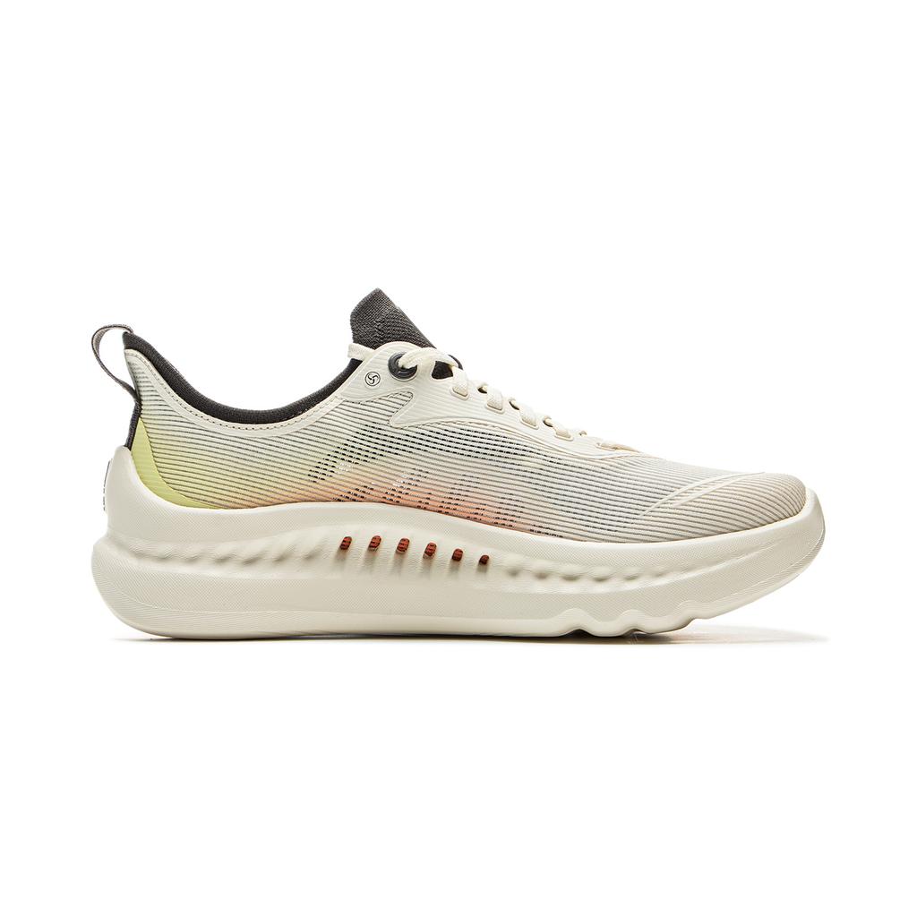 Li Ning Soft Cool 2 Удобная толстая подошва амортизирующая дышащая легкая повседневная обувь мужские кроссовки белые желтые оранжевые AGLV009-7