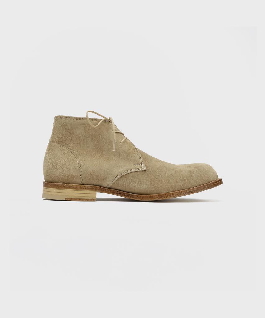Firenze Atelier [Red Sole] Ankle Line Solid Chukka Boots 2700 [Ash Beige Suede]