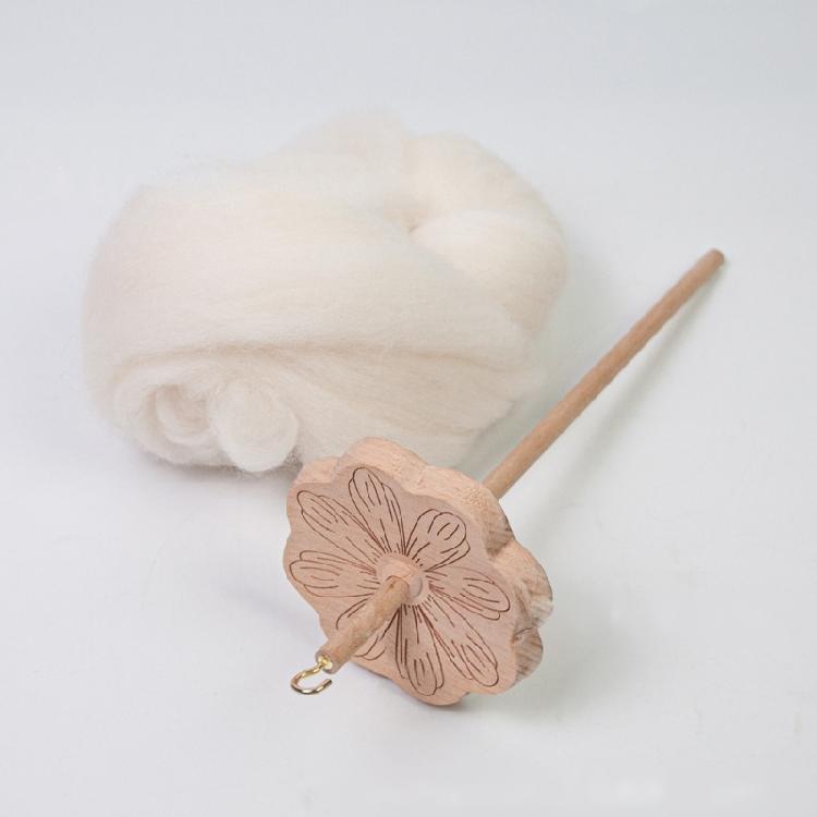 Drop Spindle Yarn Hand Spindle Wood Weaving Spindle Whorl Yarn Spin Tool for Enthusiasts